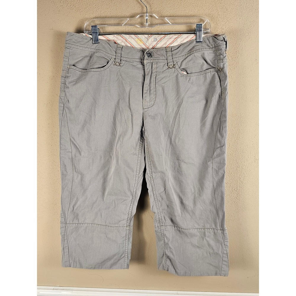 Mountain Hardwear Womens Gray Bermuda Hiking Shorts Capris 12